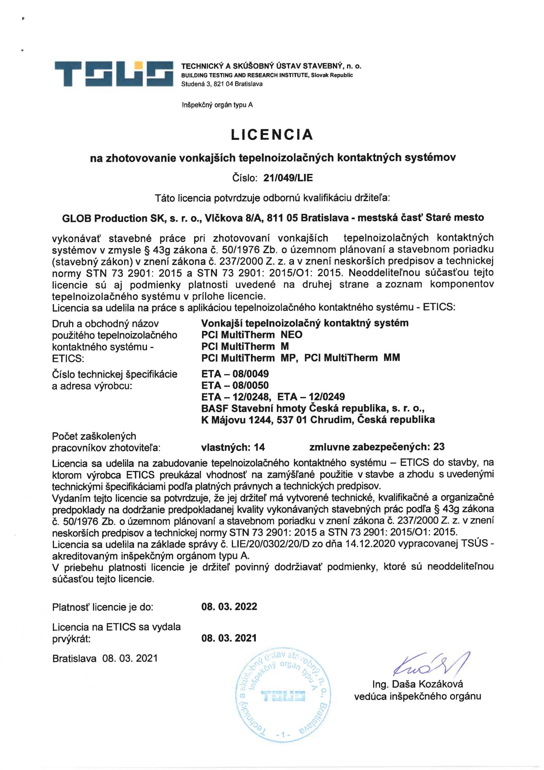 TSUS - Licencia PCI Multitherm