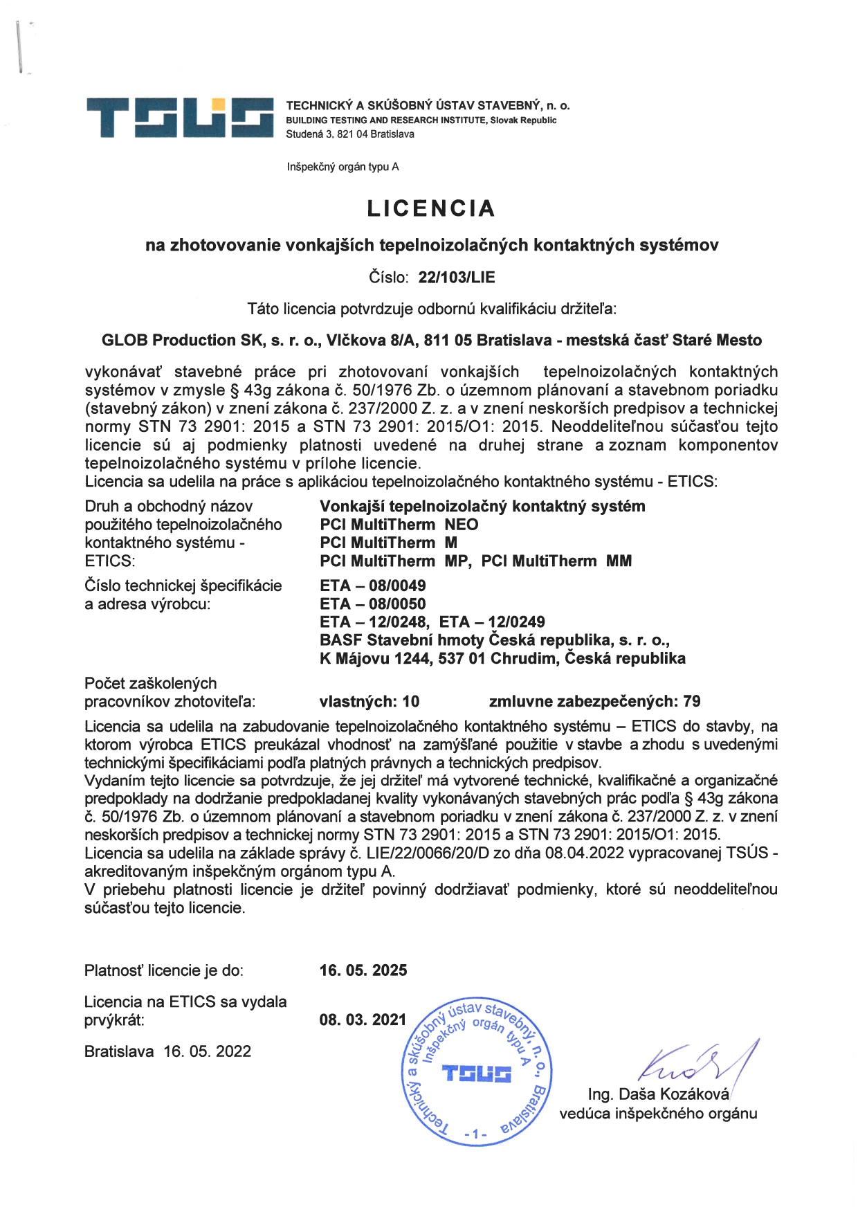 TSUS - Licencia PCI Multitherm